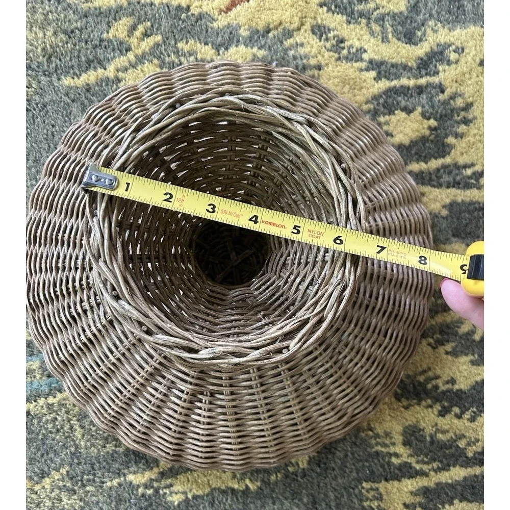 Natural Wicker Ratan Cake Decorative Pedestal Display Stand 13x6 inch